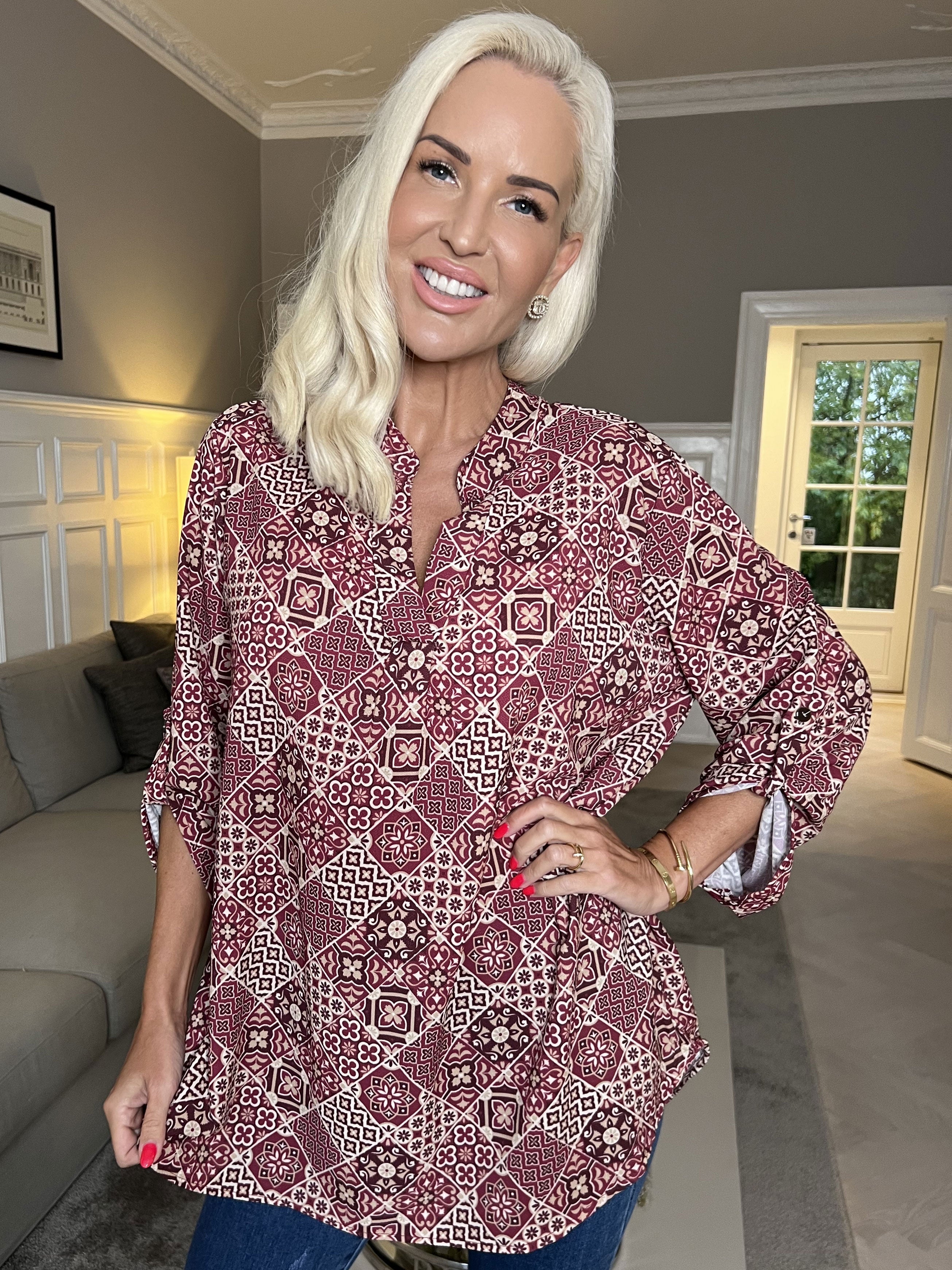 Vanesa Mosaic - Skjorta med mosaikmönster